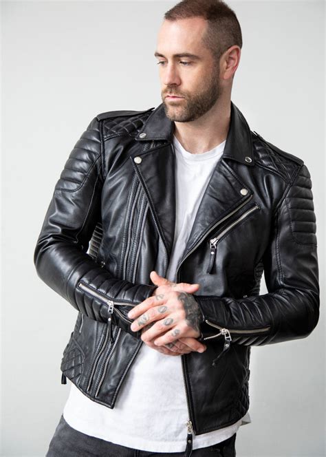 givenchy monogram biker men|Biker jacket in leather .